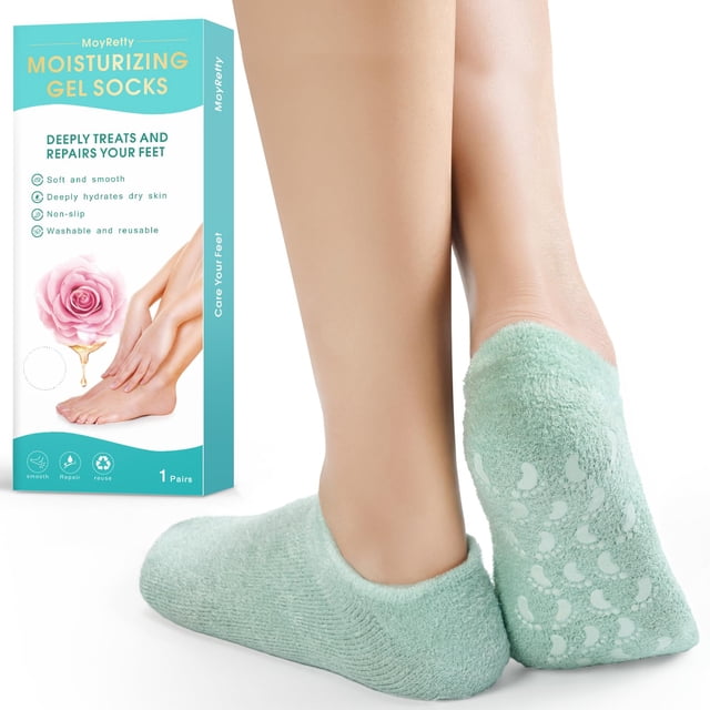 Calcetines hidratantes de silicona MoyRetty Gel Aloe Foot Spa Green