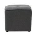 thumbnail image 2 of Corinne Modern and Contemporary Fabric Upholstered Ottoman Gray, 2 of 6