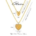 thumbnail image 3 of GDCOIN 14K Gold Plated Initial Dainty Layered Heart Necklace A-Z Trendy Jewelry for Women, 3 of 9