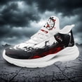 thumbnail image 2 of Coolcustomize Men's Plus Size Gothic Sneakers - Lightweight Breathable Shoes with Cushioned Midsole, Gothic Streetwear for Running, Gym, Halloween - Athletic Trainers, Gym Footwear, Edgy Fashion, 2 of 11