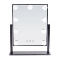 thumbnail image 1 of LED Lighted Makeup Mirror with HD Reflection, Iron Baking Paint Frame, 365*290*60mm Size, Black Vanity Mirror for Dressing Room, Includes 1 Mirror in Package, 1 of 6