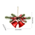 thumbnail image 3 of Christmas Bell Ornament with Velvet Bow, Hanging Bells Decoration, Festive Metal Ornament for Christmas Tree, Door, Window, Wall, and Holiday Home Décor, 3 of 5