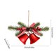 thumbnail image 3 of Adorno de campanas del árbol de Navidad Campana de hierro forjado de terciopelo rojo con nudo de lazos | Decoración colgante festiva para el ambiente navideño | Campana de Navidad metálica, 3 of 6