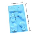 thumbnail image 2 of 3 Pack Baby Shower Party Silicone Mold,Baby Carriage Feeding Bottle Little Feet Bear Pacifier Silicone Fondant Mold for Purple,Blue,Green, 2 of 5