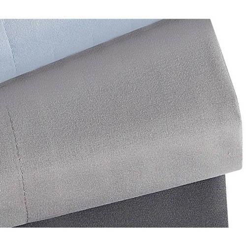 London Fog Solid Ash Light Gray Bedding Sheet Set