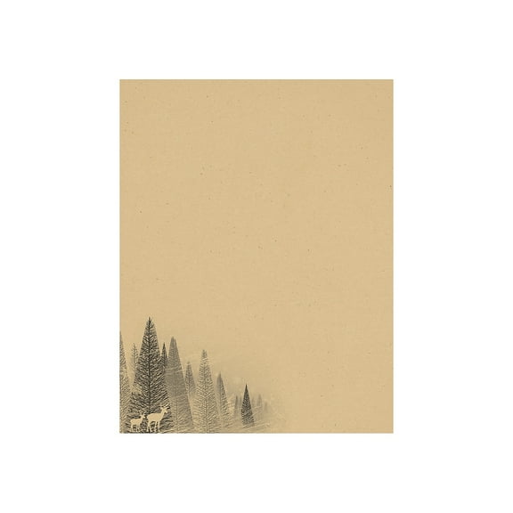 Great Papers! Winter Forest Holiday Letterhead Kraft 40/Pack (2019118)