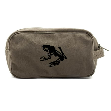 Navy Seal Team DEVGRU Frog Skeleton Canvas Dual Compartment Toiletry (Best Shining Force 2 Team)