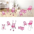 thumbnail image 2 of Sinyiin Children Pretend Play Nursery Room Stroller Set High Chair Swing Educational Toy, 2 of 7