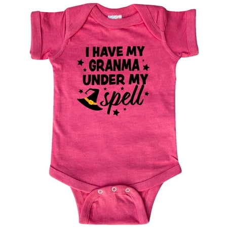 

Inktastic I Have My Granma Under My Spell with Cute Witch Hat Gift Baby Boy or Baby Girl Bodysuit