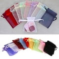 thumbnail image 1 of Lubelski 50 Pcs Organza Jewelry Gifts Drawable Box Wedding Gift Candy Mini Pouch Bag, 1 of 7