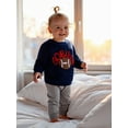 thumbnail image 5 of BemeyourBBs Baby Knit Sweaters Long Sleeve Round Neck Football Embroidery Pullover, 5 of 9