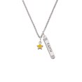 thumbnail image 2 of Delight Jewelry Silvertone Mini Yellow Star Silvertone Believe Faith Prayer Hope Bar Charm Necklace, 23", 2 of 4
