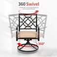 thumbnail image 2 of SUNCROWN Patio Swivel Chairs Outdoor Dining Rocker Chair, Metal Bistro Furniture Chair Set with Cushion for Garden Backyard Balcony, Set of 4   for Backyard, Lawn, Garden, 2 of 8