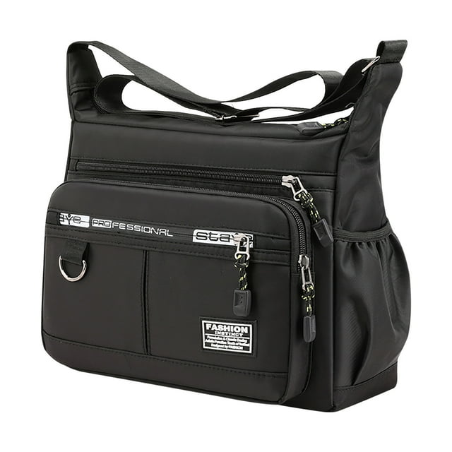 Large Capacity Durable Business Bag,Multi-Pocket Design,Casual Messenger Style,Fashionable Shoulder Bag for Men,Office & Daily Use,Suitable for Professionals,PENDANE,Black