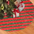 thumbnail image 2 of Red and Green Tree Skirt - Winter White Polka Dots Xmas Tree Bed Skirt 36 Inch Tree Mat for Winter Holiday New Year Party, 2 of 6