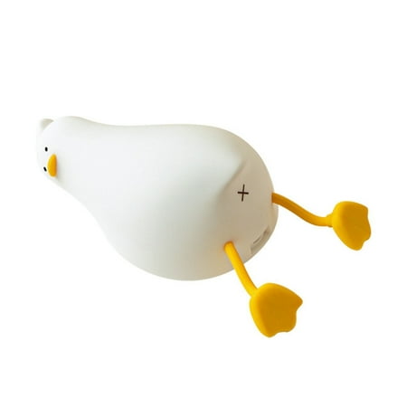 

Lying Flat Duck Night Light LED Silicone Bedside Lamp Rechargeable Night Lights
