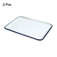thumbnail image 3 of Uxcell 2pcs Butcher Tray Palette 16.5" x 11" Metal Triple Enamel coated Rectangular Tray for Art Painting Color Mixing, 3 of 7