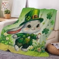 thumbnail image 3 of Rbaofujie Toddler Blanket St. Patrick'S Day Series Flannel Blanket Home Office Nap Blanket Living Room Sofa and Spring Flannel Blanket Christmas Throw Blanket, 3 of 5