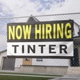 thumbnail image 2 of Now Hiring Tinter 13 oz Heavy Duty Vinyl Banner Window Tinter Jobs Available Paint Color Tinter Help Wanted Sign for Business Indoor/Outdoor Single-Sided with Metal Grommets (4x6 ft, Bk & Wh & Ye), 2 of 6