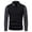 Black 4, variant on ZKCCNUK Men Casual Pullover Stripe Fake Two Splicing Turndown Butts Sweater
