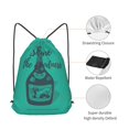 thumbnail image 5 of XMXT Waterproof Gym Bag, Wine Bottle Creative Print Drawstring Backpack for Men, s Green, 5 of 8