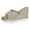Gold, variant on Women's Metallic Platform Wedge Sandals Chunky Non Slip Beach Walking Slides Open Toe Breathable Mules