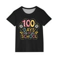 thumbnail image 2 of Babcutegg Kids Short Tops Sleeve Shirts for Girls Boys Cotton T-shirt Fashionable Cotton Pullover Black Size 5 Years, 2 of 6