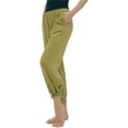 thumbnail image 3 of Pantalones de Yoga de Pierna para Mujer, Holgados y Cómodos, de Cintura Alta, con Bolsillos. Verde Hierba S, 3 of 10