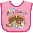 thumbnail image 3 of Inktastic Merry Christmas Cute Nativity Scene Boys or Girls Baby Bib, 3 of 4
