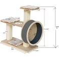 thumbnail image 3 of Penn-Plax Spin Kitty Cat Tree with Built-In Wheel – 2 Tiers with 20” Diameter Wheel, 3 of 4