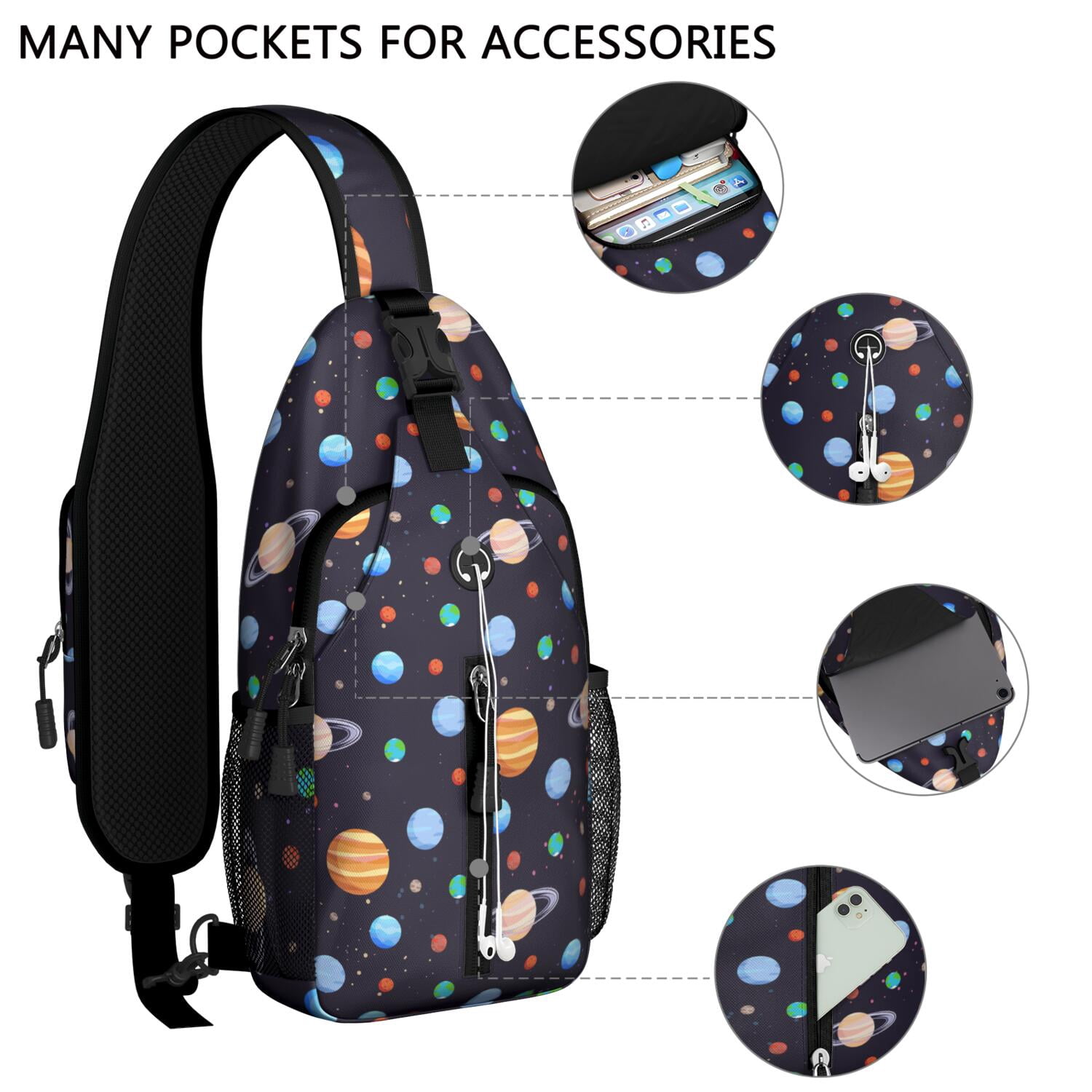 Exotic Hippie Retro Hiking Daypack for Women Men – Anti-theft back pocket, Partitioned main compartment, Water-resistant – Artistic Bohemian Boho Design for Travel, Hiking, Outdoor