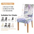 thumbnail image 6 of Tropical Butterfly Floral Dining Chair Covers Set of 4, Stretch Washable Polyester Kitchen Slipcovers, Removable Seat Protector for Gathering or Event, 6 of 7