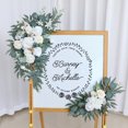 thumbnail image 2 of Wedding Welcome Sign Flowers Terracotta Artificial Arch Flower Swag for Ceremony Reception Fall Winter Wedding Decoration, 2 of 6