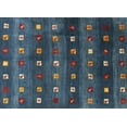 thumbnail image 1 of Ahgly Company Indoor Rectangle Contemporary Dark Blue Grey Blue Abstract Area Rugs, 6' x 9', 1 of 6