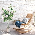 thumbnail image 2 of Realistic 120cm Artificial Rose Tree - Silk & Plastic Decorative Plant - Durable, Low Maintenance, Easy to Decorate - For Home, Events, Indoor & Outdoor - Pink Roses in White Pot, 2 of 8