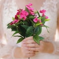 thumbnail image 5 of Clearance Under $1 1Pc Artificial Impatiens Faux Impatiens Spray Plastic For Vase Filler Greenery Office Plant Decor Red, 5 of 6