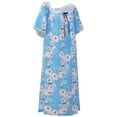 thumbnail image 5 of Women's Plus Size Long Nightgown Short Sleeve Lightweight Sleepwear Dress XL-5XL, 5 of 10