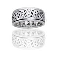 thumbnail image 3 of Sterling Silver Celtic Trinity Knot Triquetra Spin Meditation Motion Ring, 3 of 4