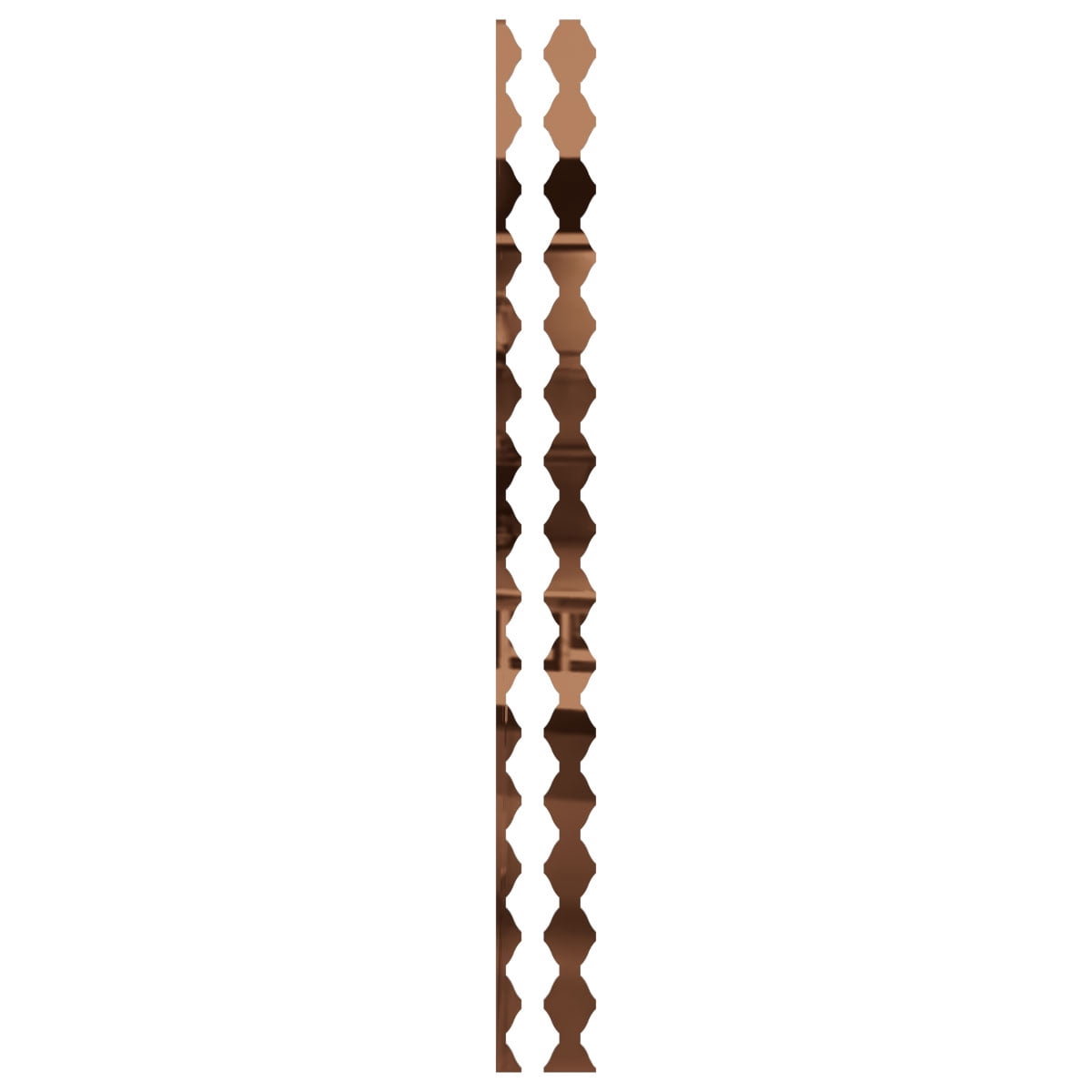 Ekena Millwork 47"H x 1/8"T Sheyenne Adjustable Acrylic Decorative Slat Wall Panel Kit, Bronze Mirror (contains 27 Slats + 1 Straight Edge Starter Slat)