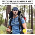 thumbnail image 3 of Sombrero para el sol al aire libre para hombre con protección UV, gorra safari, sombrero de pesca de ala ancha con solapa para el cuello, para papá, 3 of 5