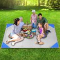 thumbnail image 6 of Amerteer Outdoor Picnic Blanket (79" x 55") -Compact, Lightweight, Sand Proof Pocket Blanket Best Mat for The Beach, Hiking, Travel, Camping, Festivals with 4 Stakes& 1 Carabiner, 6 of 7