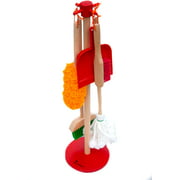G & F Wooden Detachable Kids Cleaning Toy Set Duster, Brush, Mop, Broom 6 Pieces