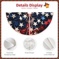 thumbnail image 3 of Rateoe Red Blue White Stars Pattern Christmas Tree Skirt with Ties, Christmas Tree Decorations, Farmhouse Christmas Decor Xmas Holiday Decorations-36", 3 of 6