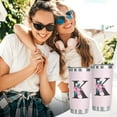 thumbnail image 2 of Initial Monogrammed Gifts for Women, 20 Oz Insulated Tumbler With Lid, Stainless Steel Vacuum Pink Cup, Personalized Christmas, Wedding, Birthday Gifts for Her Friends Mom Sister, 2 of 6