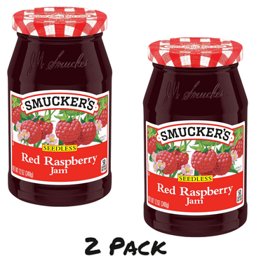 ( 2 Pack ) Smucker's Seedless Red Raspberry Jam, 12 Ounces