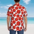 thumbnail image 6 of Balery Hand Drawn Tomatoes Print Men's Hawaiian Shirts Short Sleeve Beach Shirt Relaxed Fit Vacation Button Down Shirts-X-Large, 6 of 9