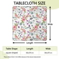thumbnail image 2 of Pioneer Flower Floral Print Pattern Square Fitted Tablecloth with Elastic Edge,Square Table Cover,Washable Elastic Table Cover for Home Kitchen Party Decor 36"x36", 2 of 6