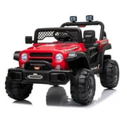 Ktaxon Ride on Truck, Dual Drive Electric 12V Battery Powered Kids Toddler Motorized Off-Road Vehicles Toy Car, Red