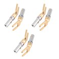 thumbnail image 4 of 6 Pcs/Set Speaker Plug, Copper No Welding Speaker Connector, For Speaker Parts For Speaker Wire, 4 of 8