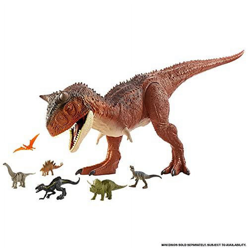 ​Jurassic World Colossal Carnotaurus Toro Dinosaur Action Figure Camp Cretaceous with Stomach-Release Feature, 36-in/91-cm Long, Realistic Sculpting, Kid Gift Age 4 Years & Up - image 3 of 3